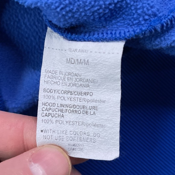 Under Armour Hoodie Mens Medium Blue Heathered Fleece Cold Gear Sweatshirt - Picture 6 of 12